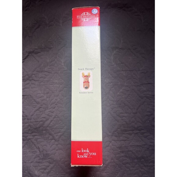 Fitz and Floyd Snack Therapy Christmas Reindeer Serving Plate Tray Platter Decor - Picture 3 of 7